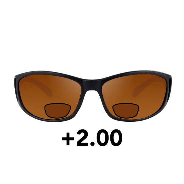 FORTIS Wrap-Bifocals + 2.00 Brown Polarisationsbrille