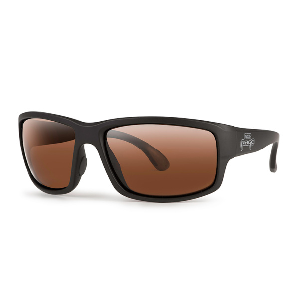 FOX RAGE Grey Wrap Sunglasses Brown Lense Mirror Eyewear
